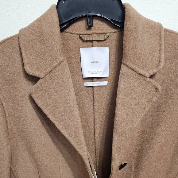 Mango Wool coat with handmade belt Medium Brown Women's Size XS 57006721 - Picture 9 of 12